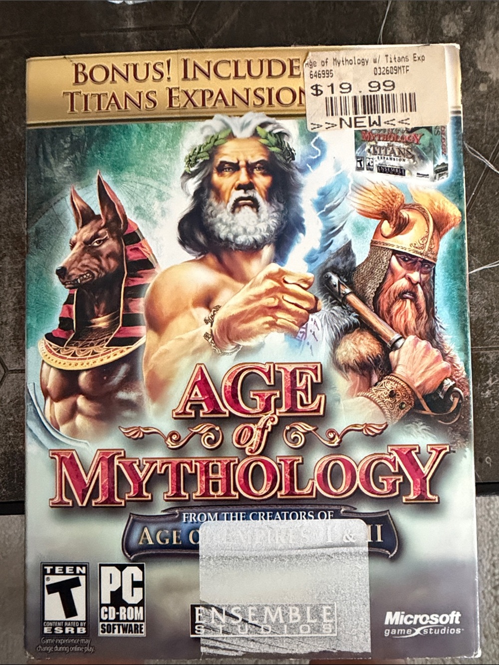 Microsoft Age of Mythology PC Game - Teal, Gold & Red Artwork